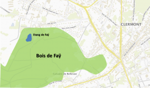 Localisation du Bois de Faÿ dans Clermont